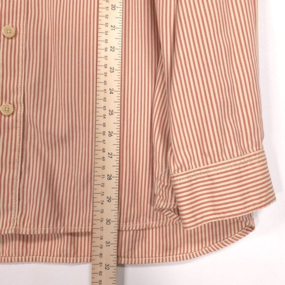 Tommy Bahama Men's Shirt Size XL Orange Striped‎ Cotton Long Sleeve Button Up - Picture 6 of 10